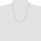14K .5mm Baby Box with Lobster Clasp Chain