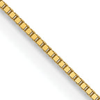 0.5mm 14K Yellow Gold Baby Box Chain - Sophia Jewelers