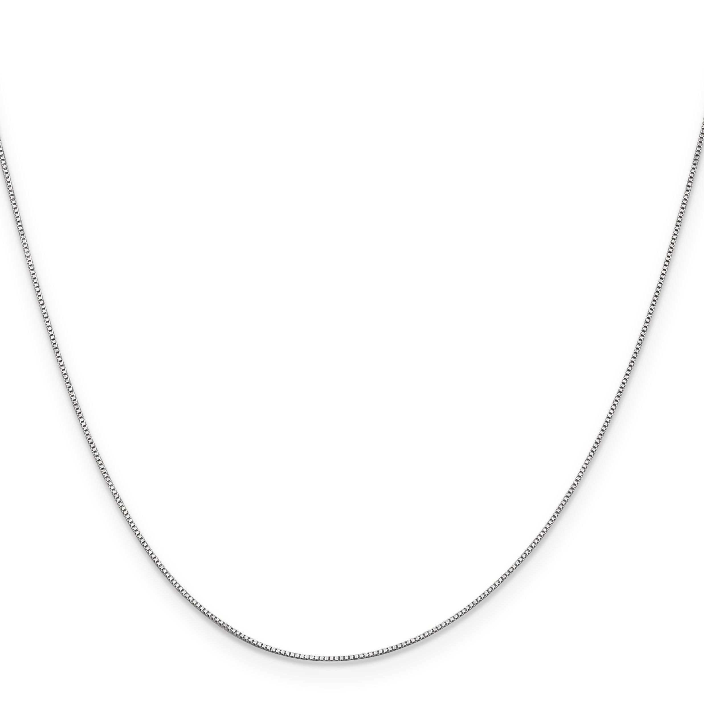 Baby Box Chain Necklace in 14K White Gold Secondary image
