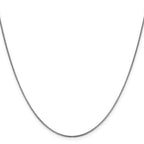 1.1mm 14K White Gold Sparkle Octagonal Box Chain - Sophia Jewelers