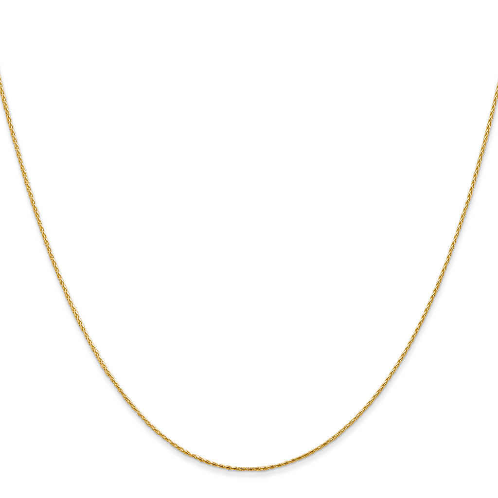 0.8mm 14K Yellow Gold Wheat Chain - Sophia Jewelers