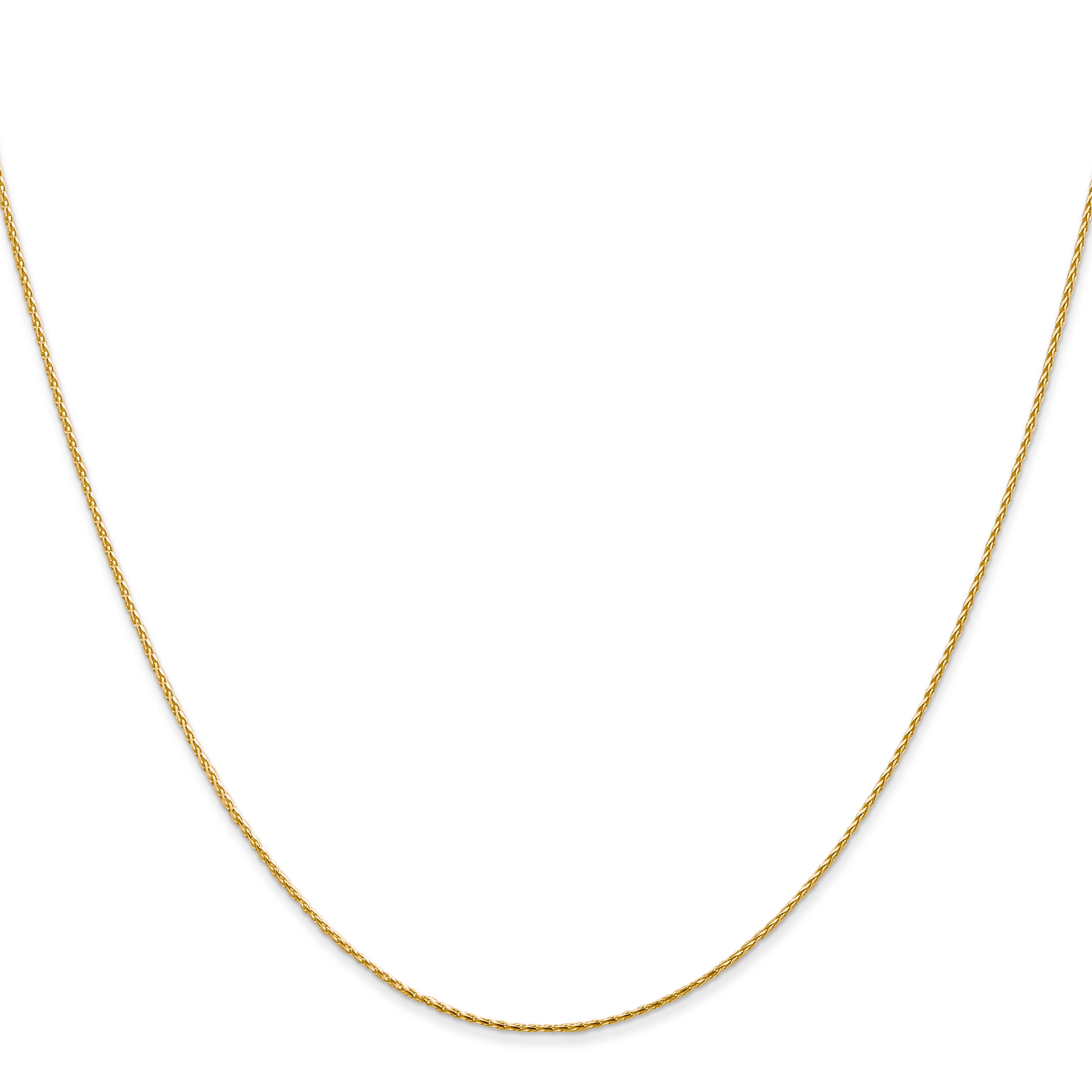 0.8mm 14K Yellow Gold Wheat Chain - Sophia Jewelers
