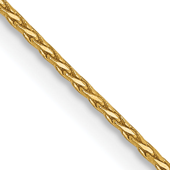 0.8mm 14K Yellow Gold Wheat Chain - Sophia Jewelers Main image
