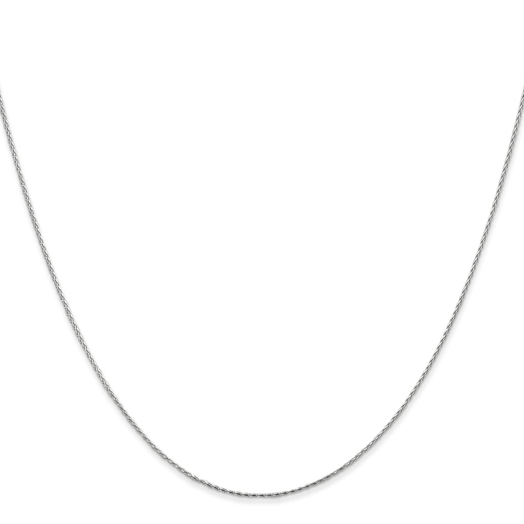0.8mm 14K White Gold Wheat Chain - Sophia Jewelers