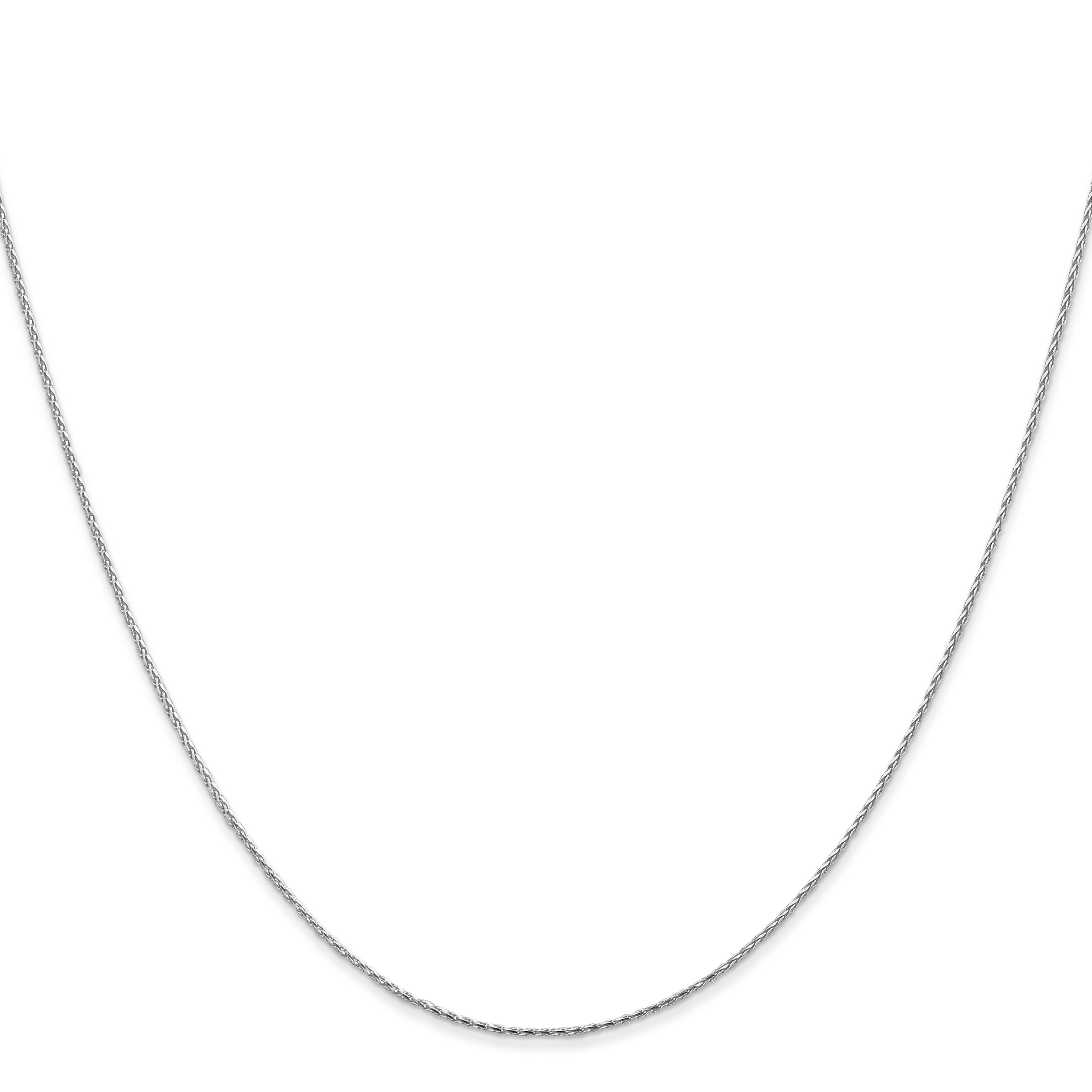 0.8mm 14K White Gold Wheat Chain - Sophia Jewelers