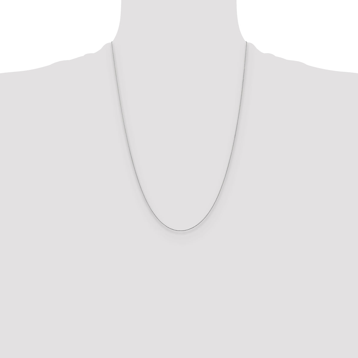 14K White Gold .8mm D/C Wheat Chain