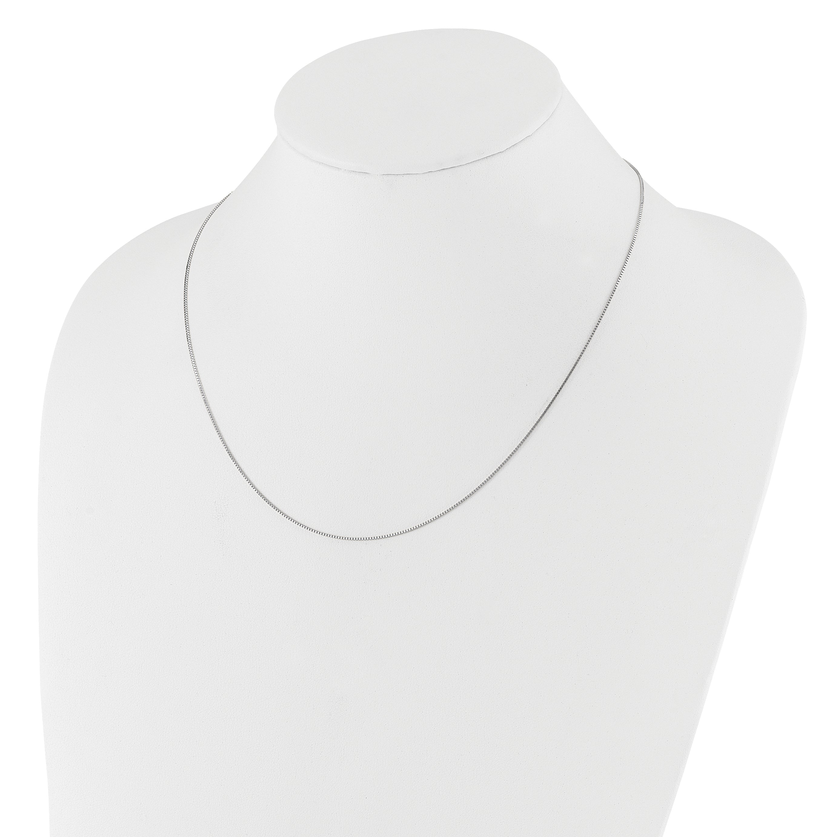 0.8mm 14K White Gold Box Chain Secondary image