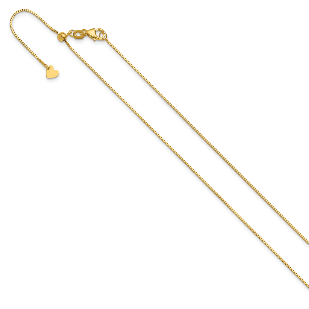 0.8mm 14K Yellow Gold Box Chain - Sophia Jewelers