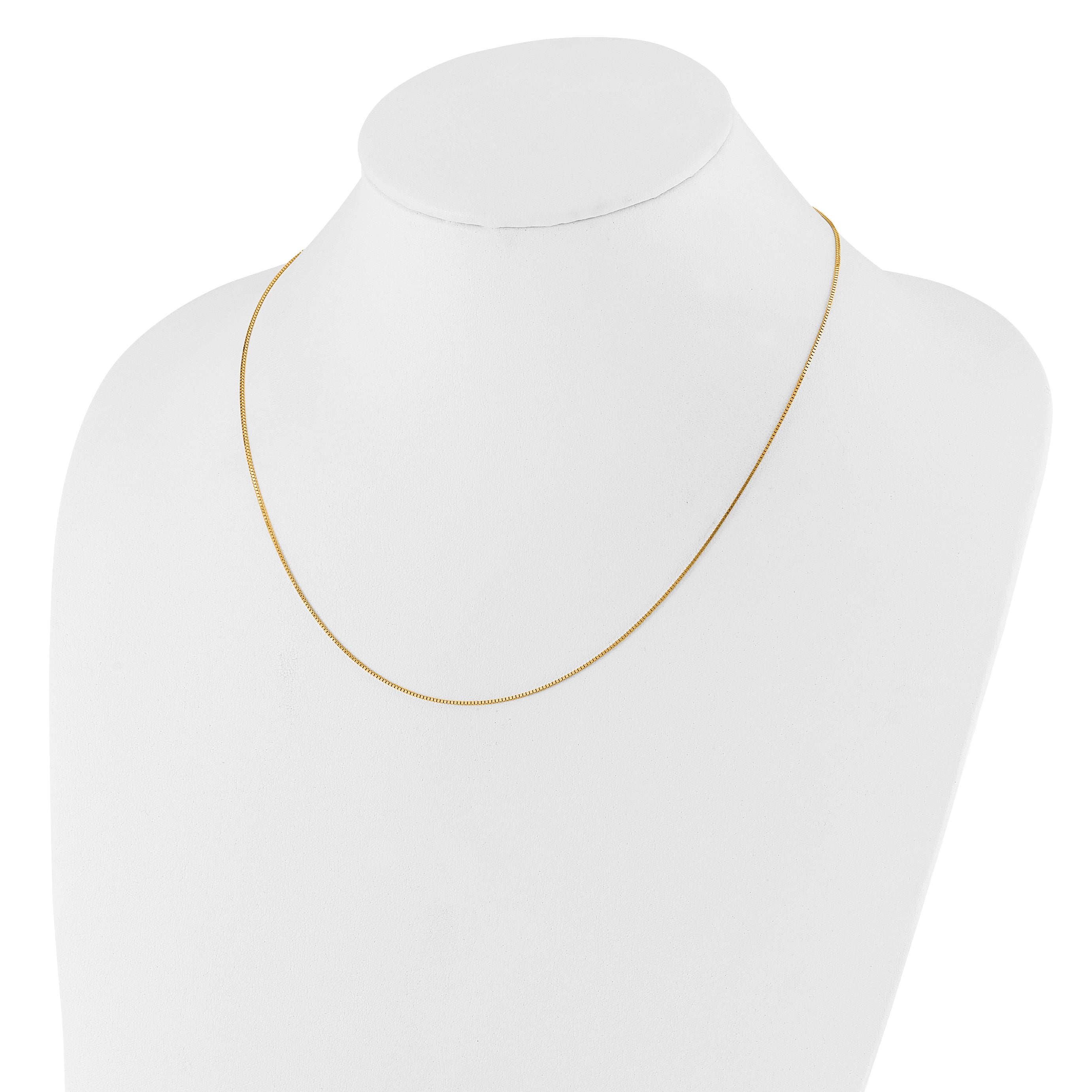 0.8mm 14K Yellow Gold Box Chain - Sophia Jewelers