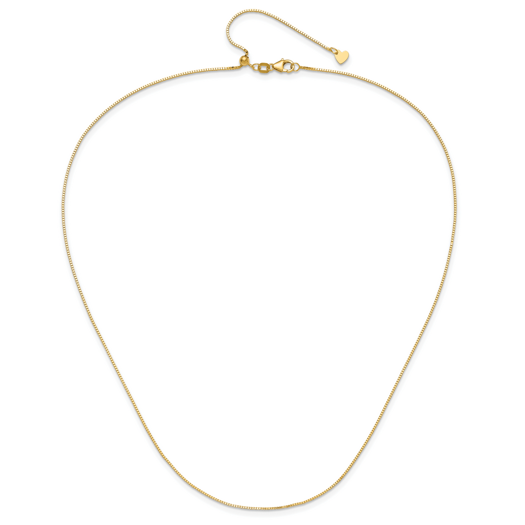 0.8mm 14K Yellow Gold Box Chain - Sophia Jewelers