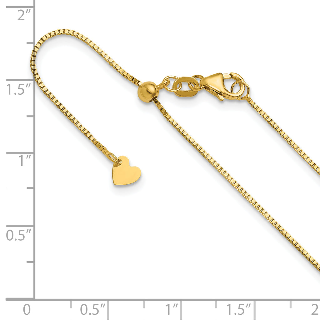 0.8mm 14K Yellow Gold Box Chain - Sophia Jewelers