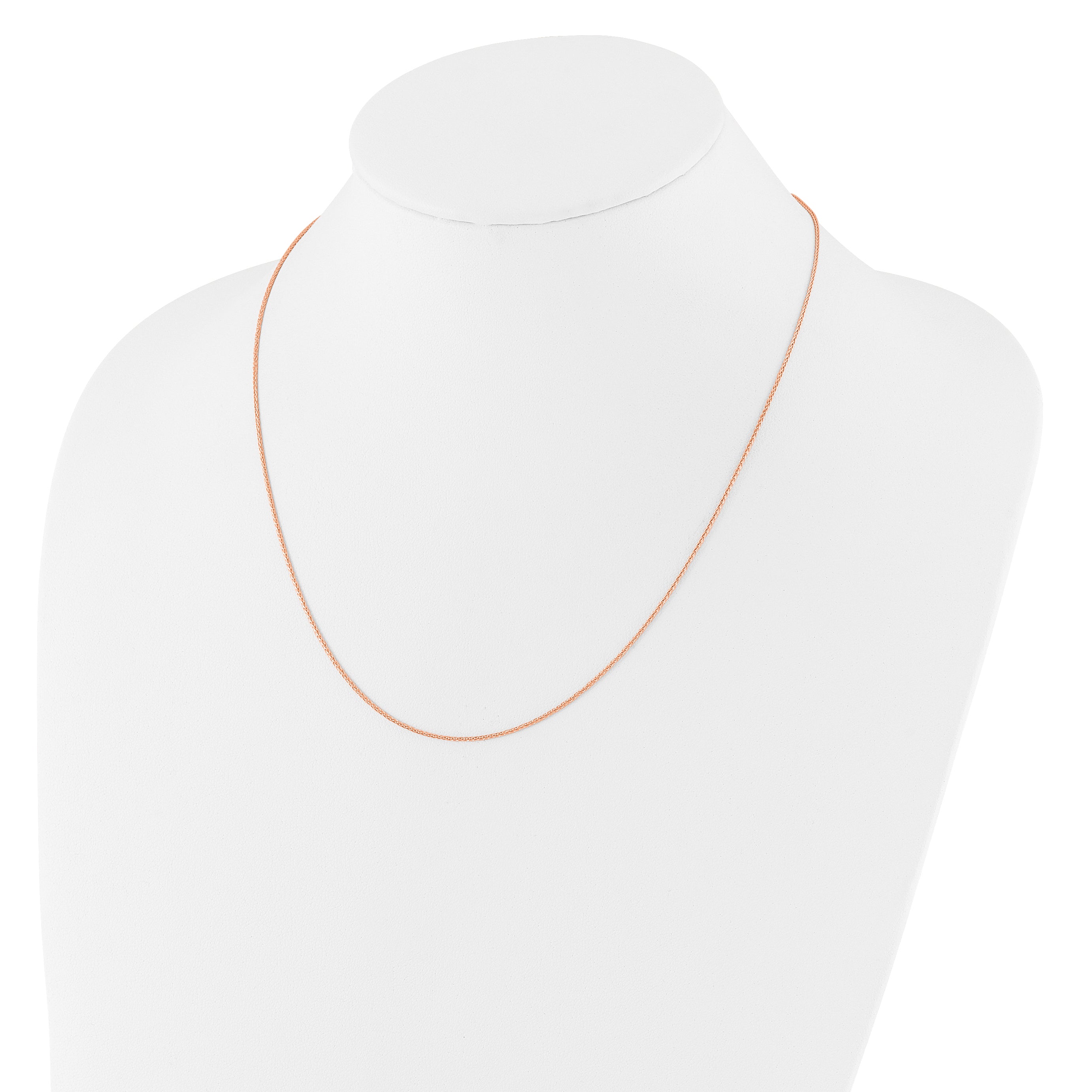 1.0mm 14K Rose Gold Wheat Chain Secondary image