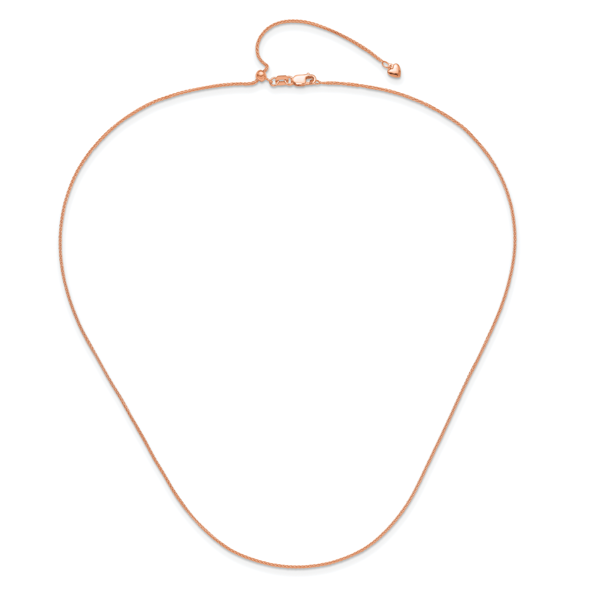 1.0mm 14K Rose Gold Wheat Chain - Sophia Jewelers