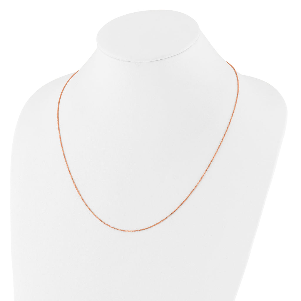 1.0mm 14K Rose Gold Wheat Chain - Sophia Jewelers