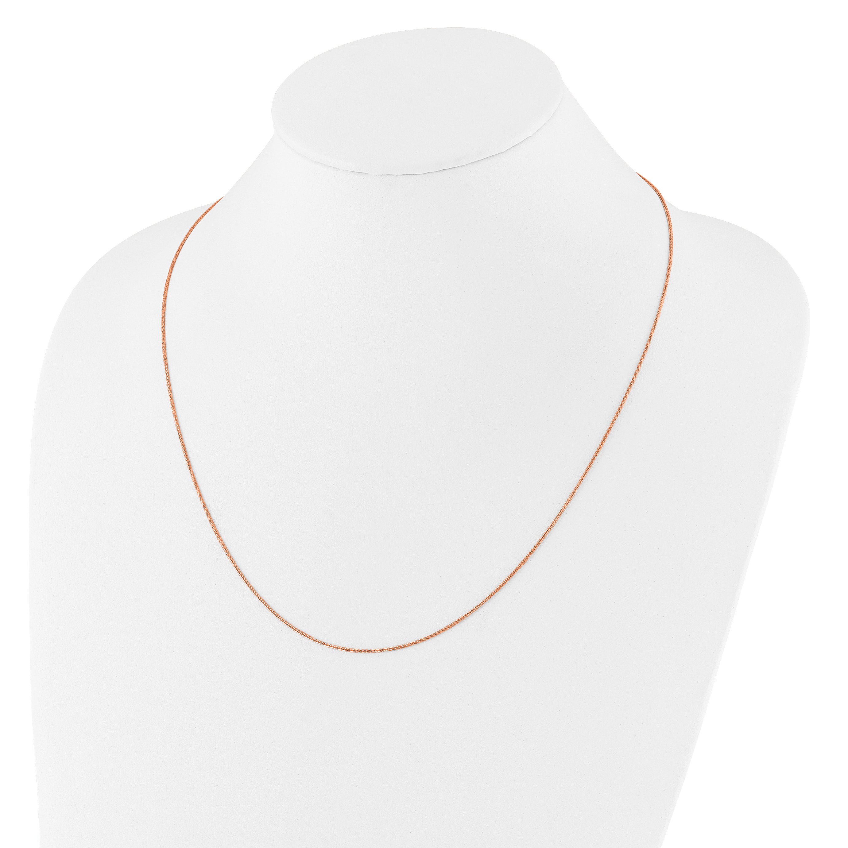 1.0mm 14K Rose Gold Wheat Chain - Sophia Jewelers