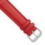 12mm Red Smooth Leather with Silver-tone Buckle 6.75 inch Watch Band