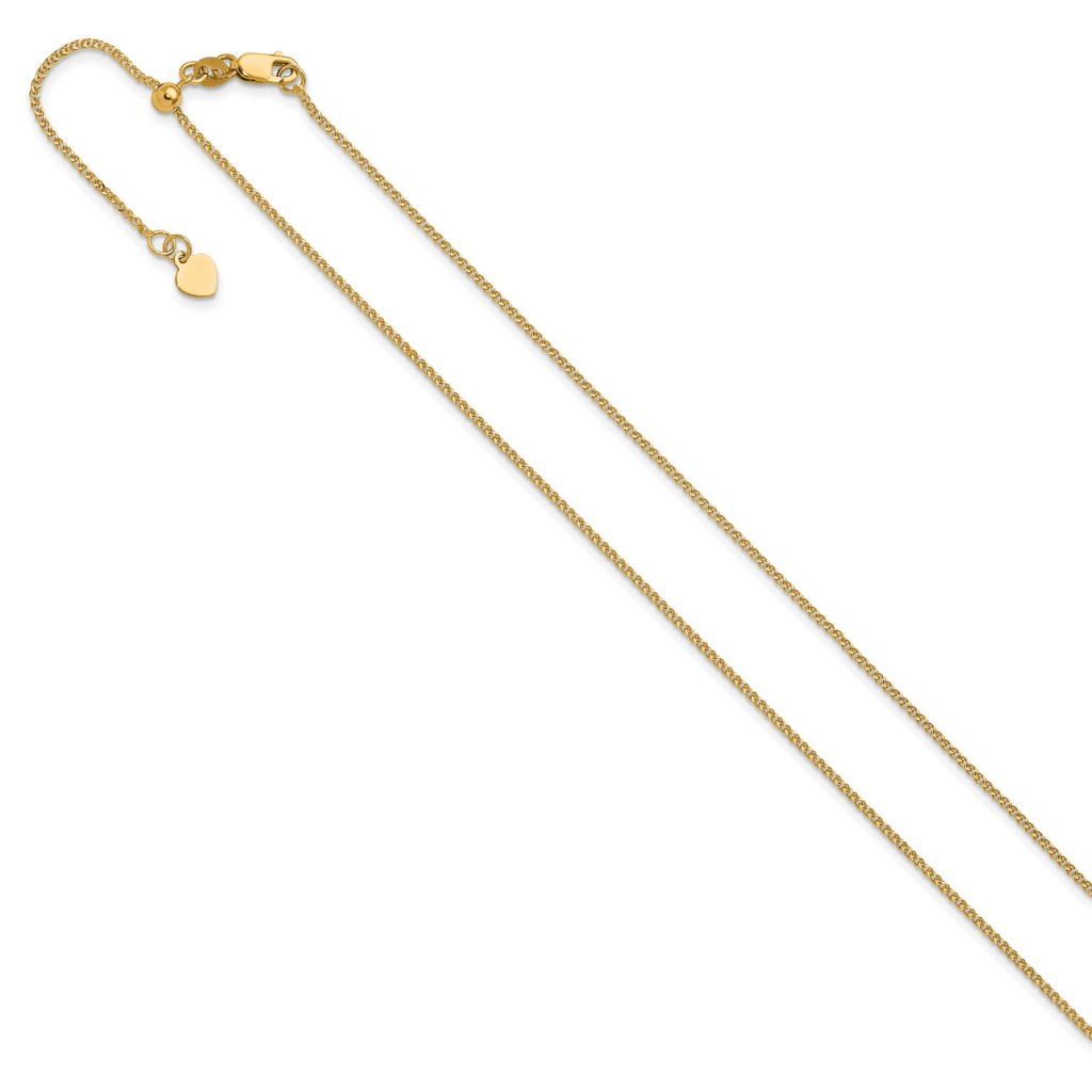 1.2mm 14K Yellow Gold Curb Chain - Sophia Jewelers
