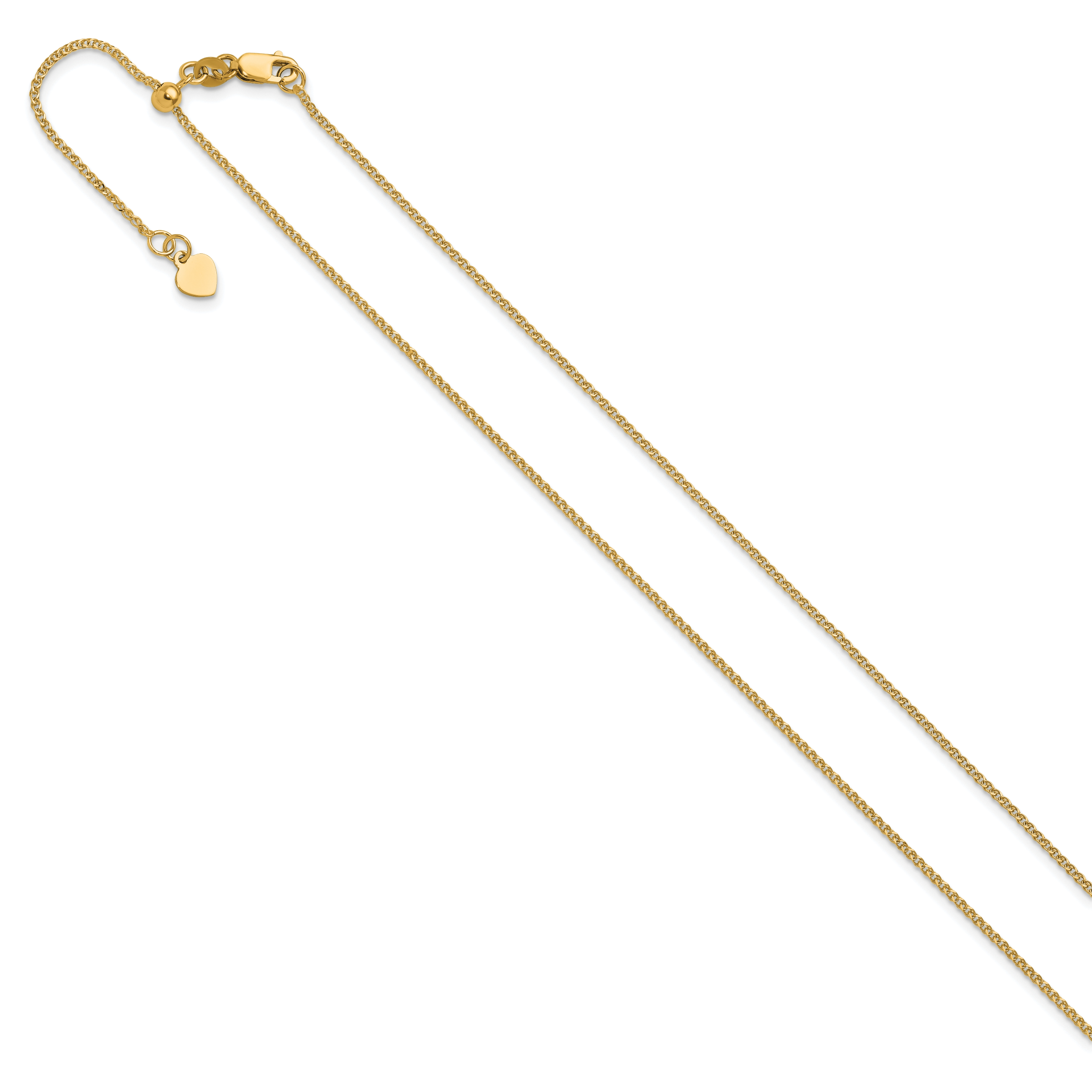 1.2mm 14K Yellow Gold Curb Chain - Sophia Jewelers
