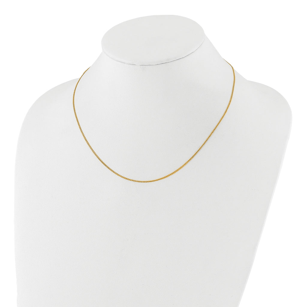 1.2mm 14K Yellow Gold Curb Chain - Sophia Jewelers