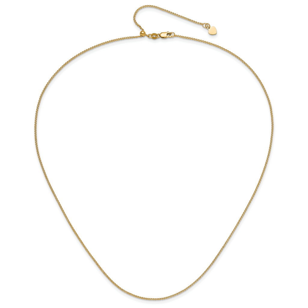 1.2mm 14K Yellow Gold Curb Chain - Sophia Jewelers