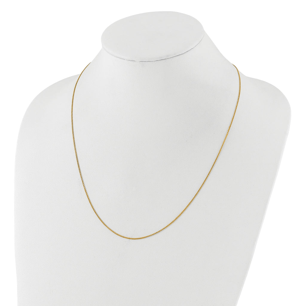1.2mm 14K Yellow Gold Curb Chain - Sophia Jewelers