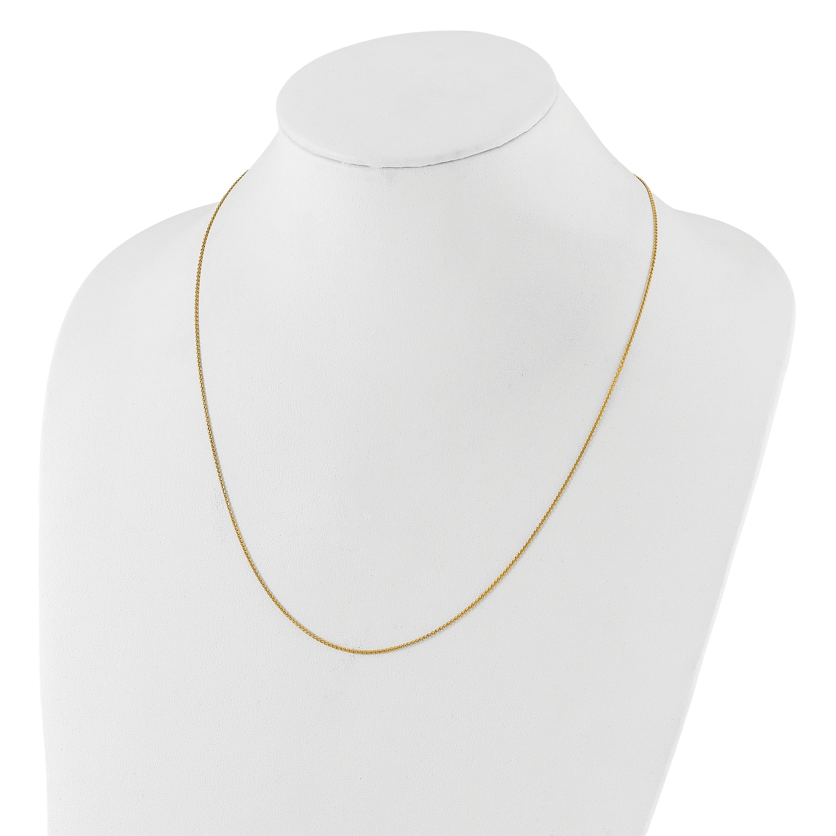 1.2mm 14K Yellow Gold Curb Chain - Sophia Jewelers