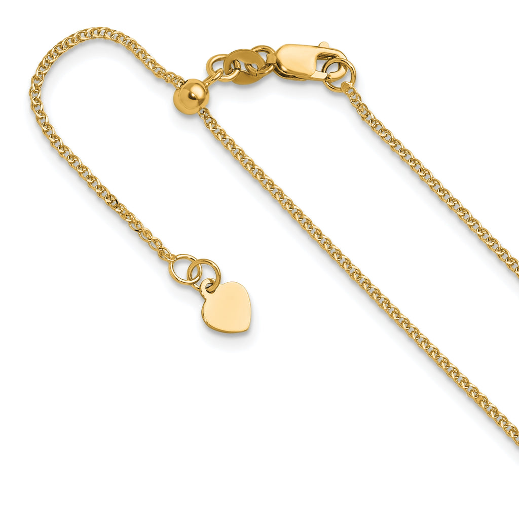 1.2mm 14K Yellow Gold Curb Chain - Sophia Jewelers
