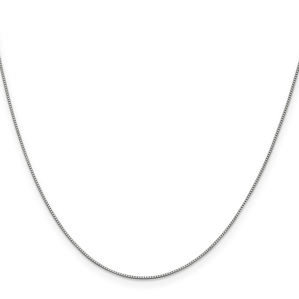 0.7mm 14K White Gold Box Chain - Sophia Jewelers