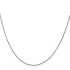 0.7mm 14K White Gold Box Chain - Sophia Jewelers