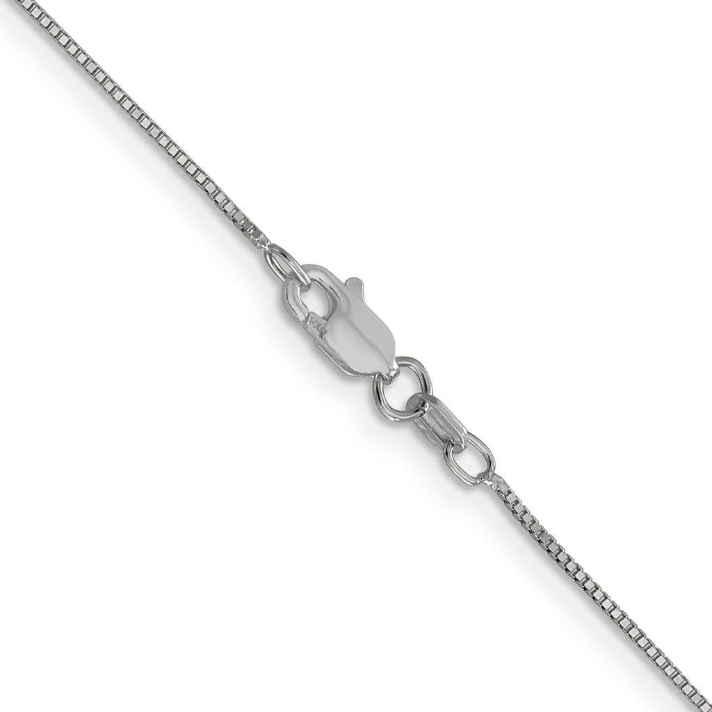 0.7mm 14K White Gold Box Chain - Sophia Jewelers