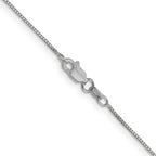0.7mm 14K White Gold Box Chain - Sophia Jewelers