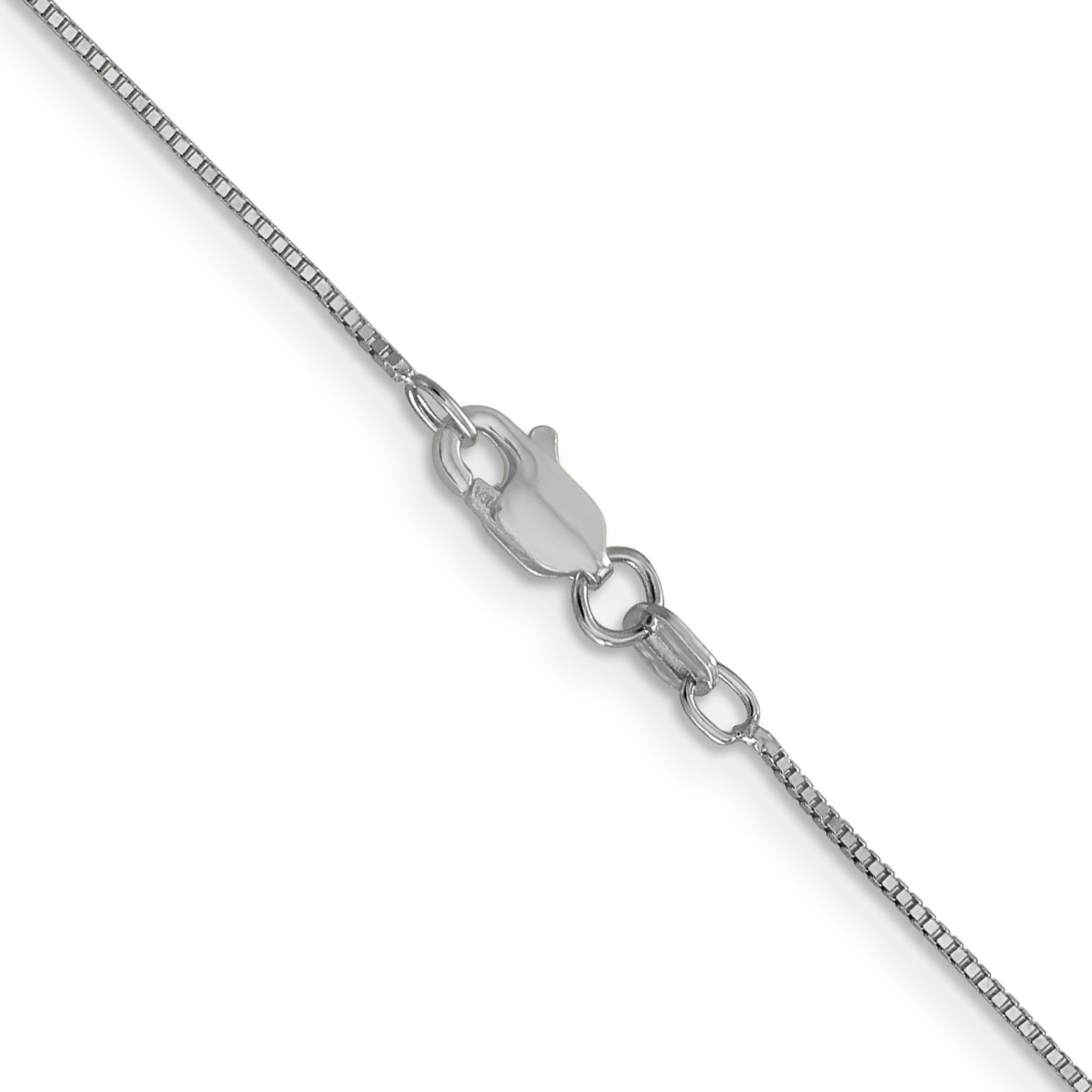 0.7mm 14K White Gold Box Chain - Sophia Jewelers