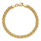14K Polished Byzantine Bracelet