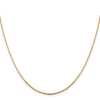 1.0mm 14K Yellow Gold Sparkle Octagonal Box Chain - Sophia Jewelers