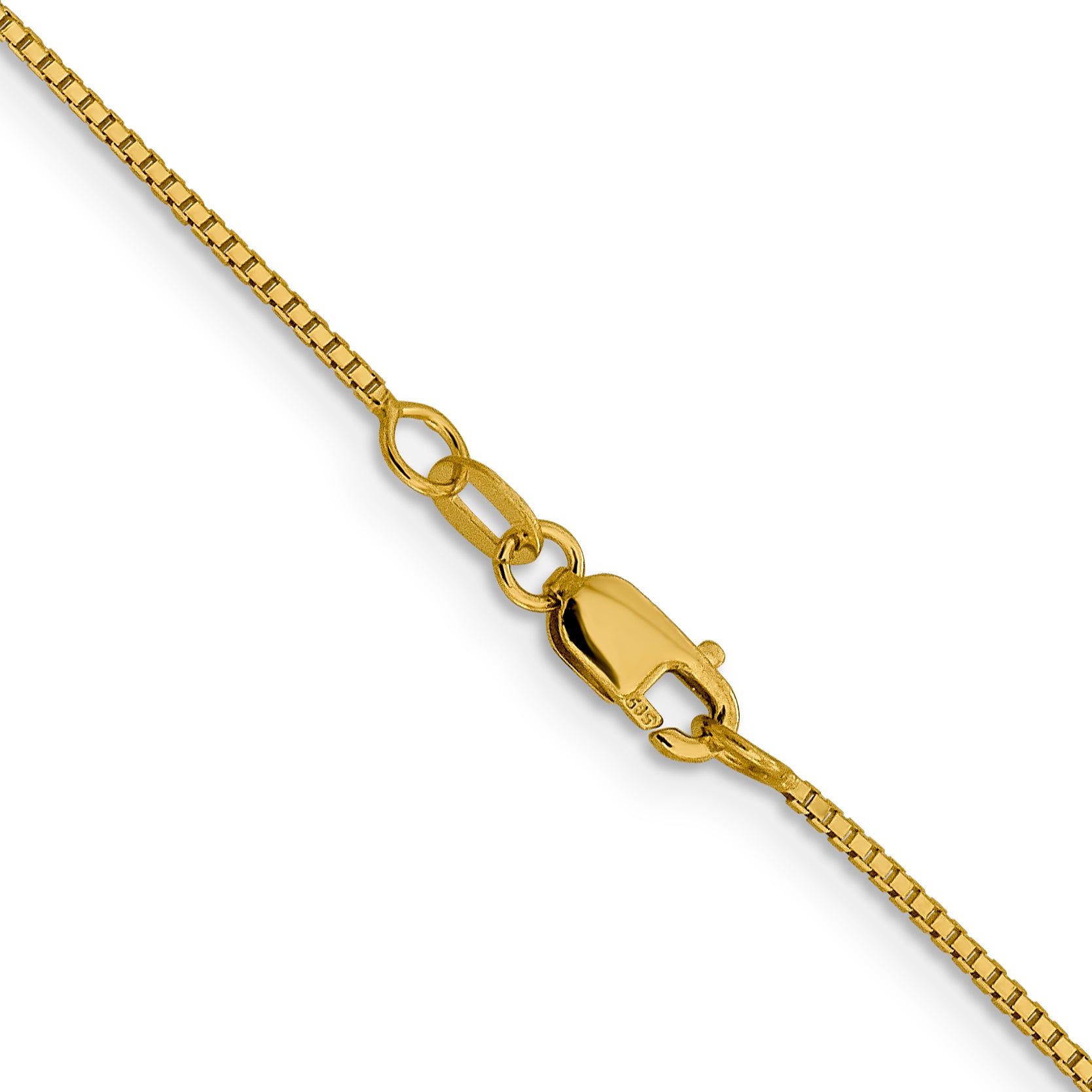 1.0mm 14K Yellow Gold Sparkle Octagonal Box Chain - Sophia Jewelers