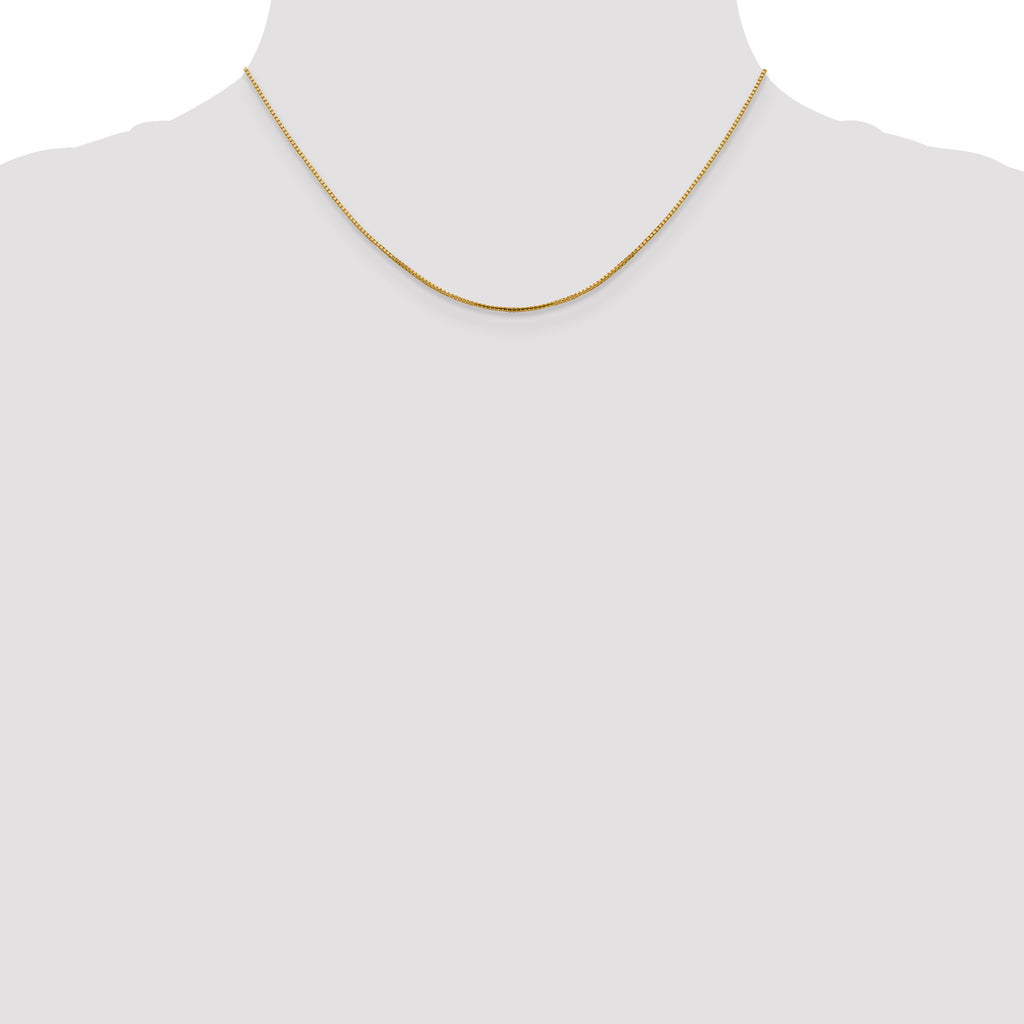 1.0mm 14K Yellow Gold Sparkle Octagonal Box Chain - Sophia Jewelers