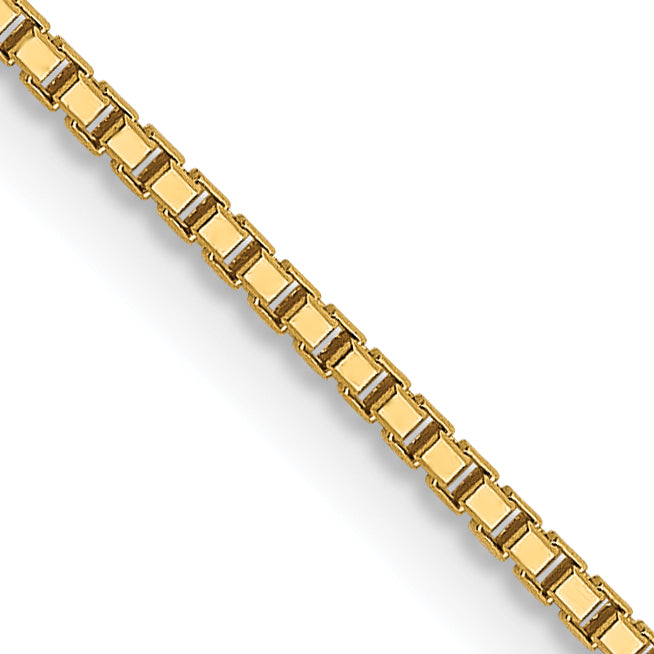 1.0mm 14K Yellow Gold Sparkle Octagonal Box Chain - Sophia Jewelers Main image