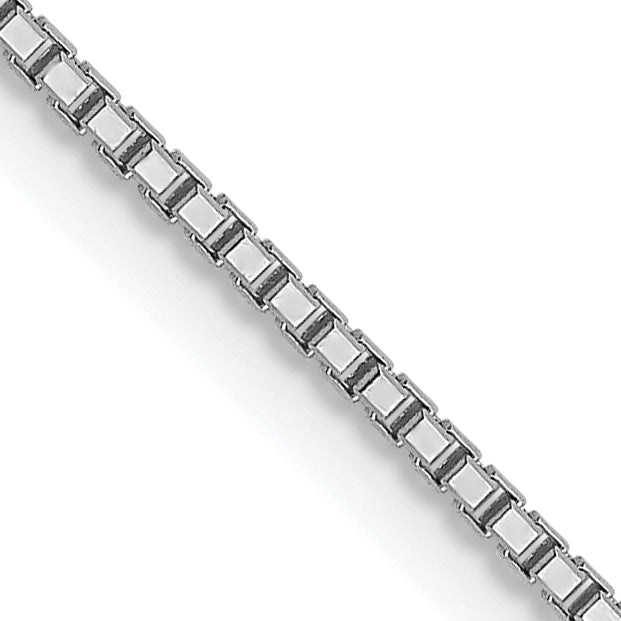 1.0mm 14K White Gold Sparkle Octagonal Box Chain - Sophia Jewelers Main image