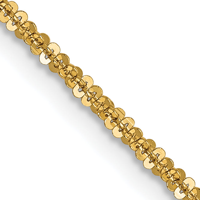 1.5mm 14K Yellow Gold Cyclone Chain - Sophia Jewelers Main image