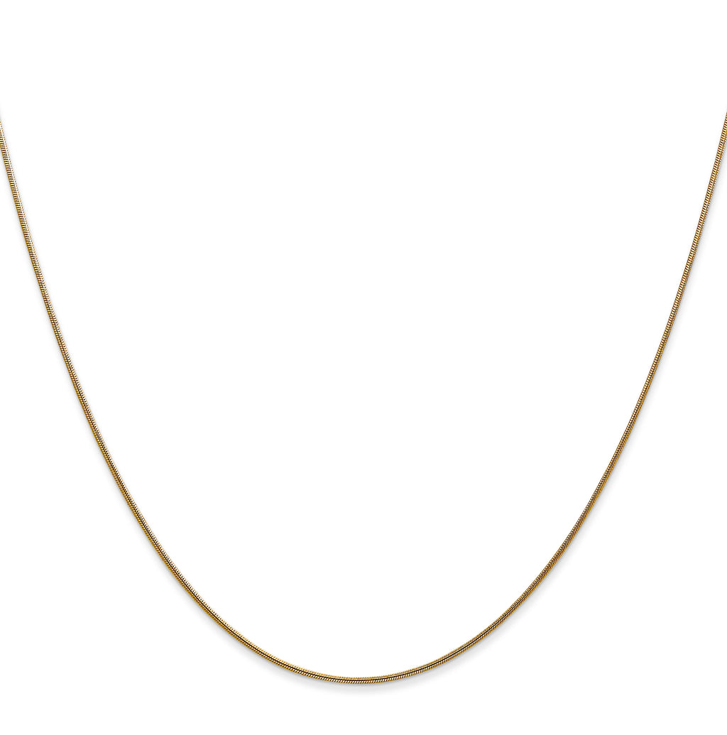 14K .8mm Round Snake Chain
