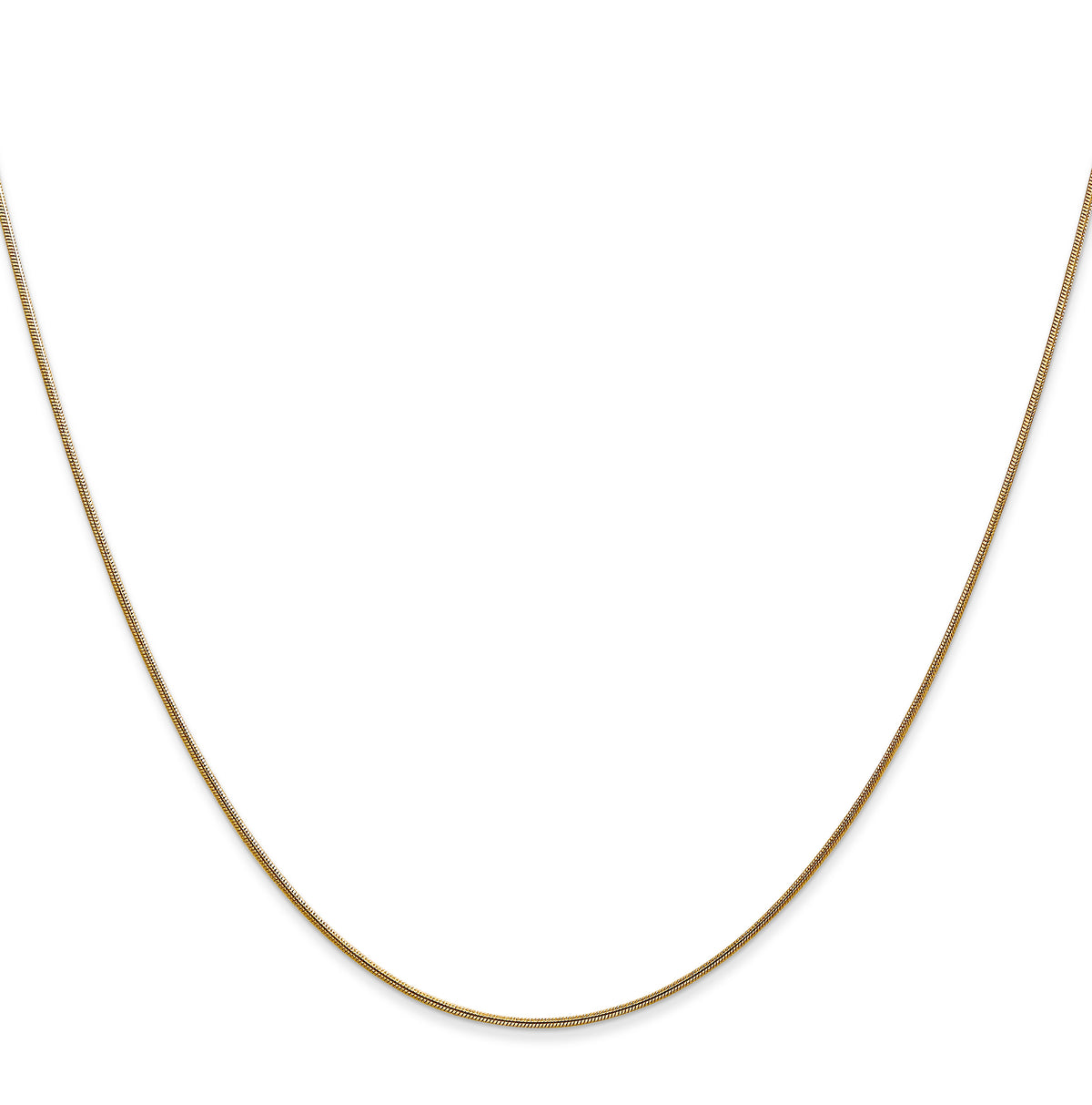 14K .8mm Round Snake Chain