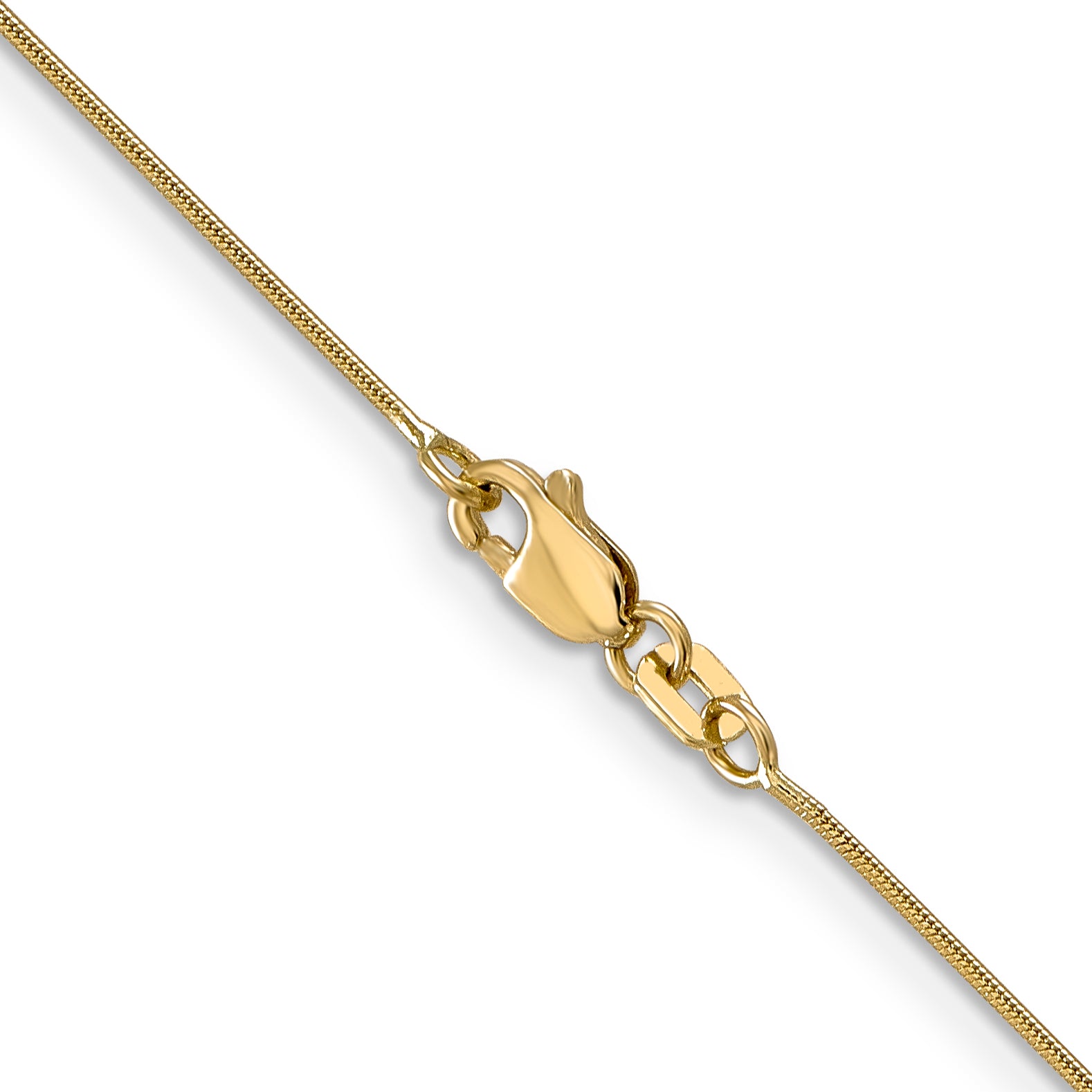 0.8mm 14K Yellow Gold Round Snake Chain - Sophia Jewelers