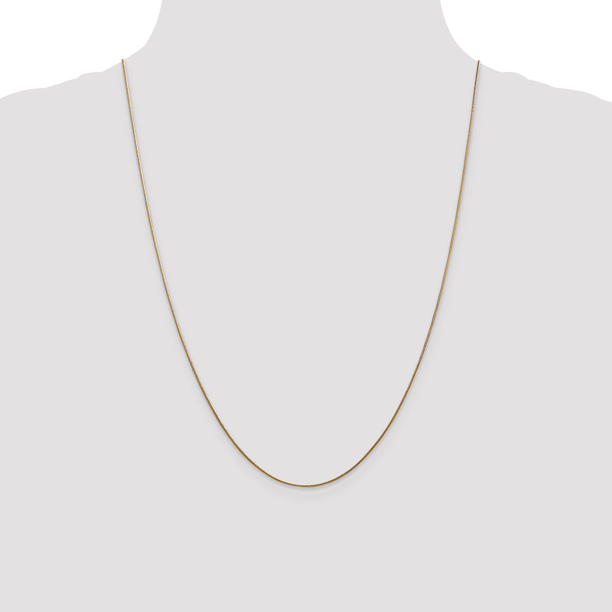 14K .8mm Round Snake Chain