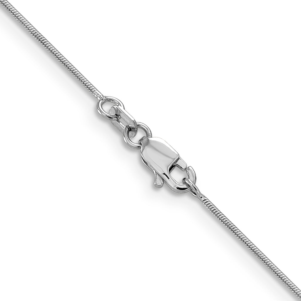 0.8mm 14K White Gold Round Snake Chain - Sophia Jewelers