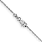 0.8mm 14K White Gold Round Snake Chain - Sophia Jewelers