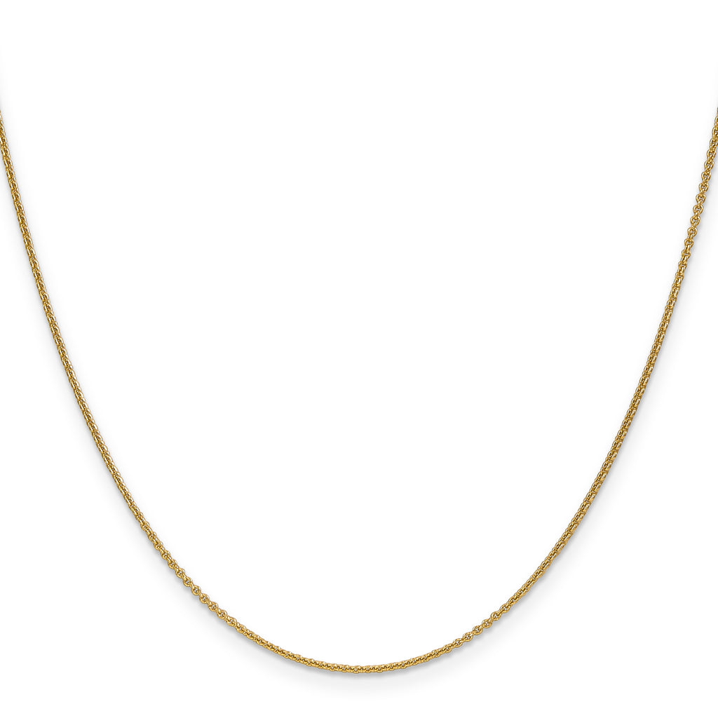 1.1mm 14K Yellow Gold Round Cable Chain - Sophia Jewelers