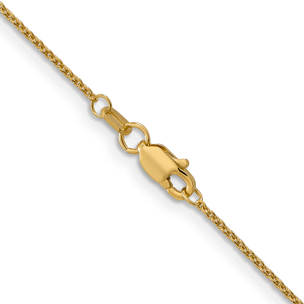 1.1mm 14K Yellow Gold Round Cable Chain - Sophia Jewelers