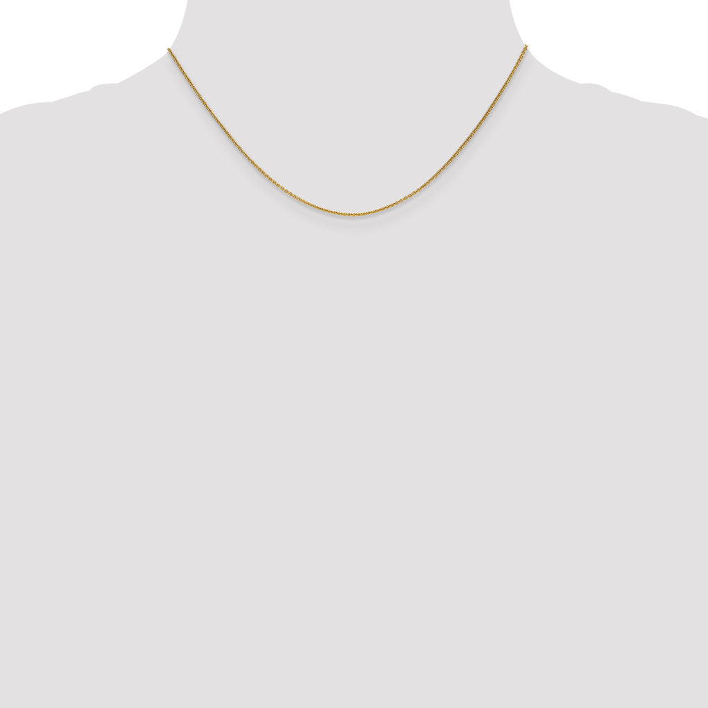 1.1mm 14K Yellow Gold Round Cable Chain - Sophia Jewelers