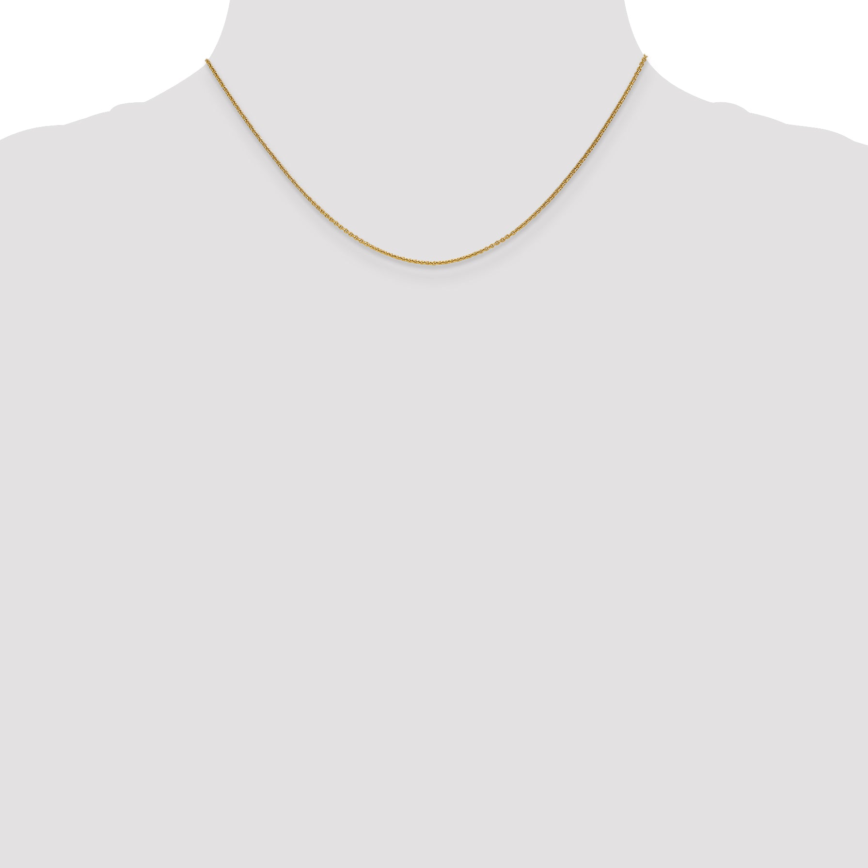 1.1mm 14K Yellow Gold Round Cable Chain - Sophia Jewelers