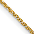 1.1mm 14K Yellow Gold Round Cable Chain - Sophia Jewelers